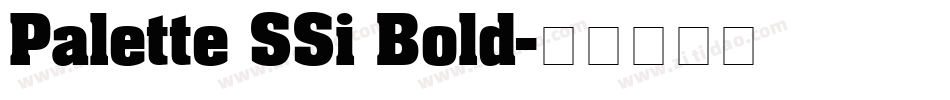 Palette SSi Bold字体转换